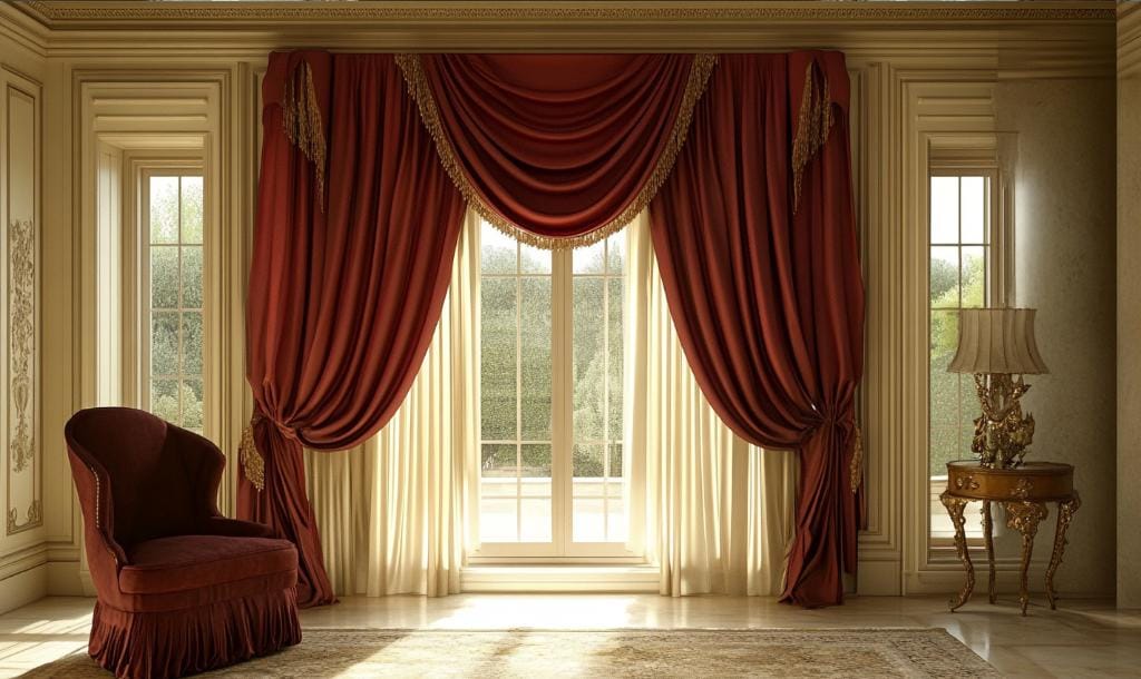 Bespoke curtain fabric for Dubai living room
