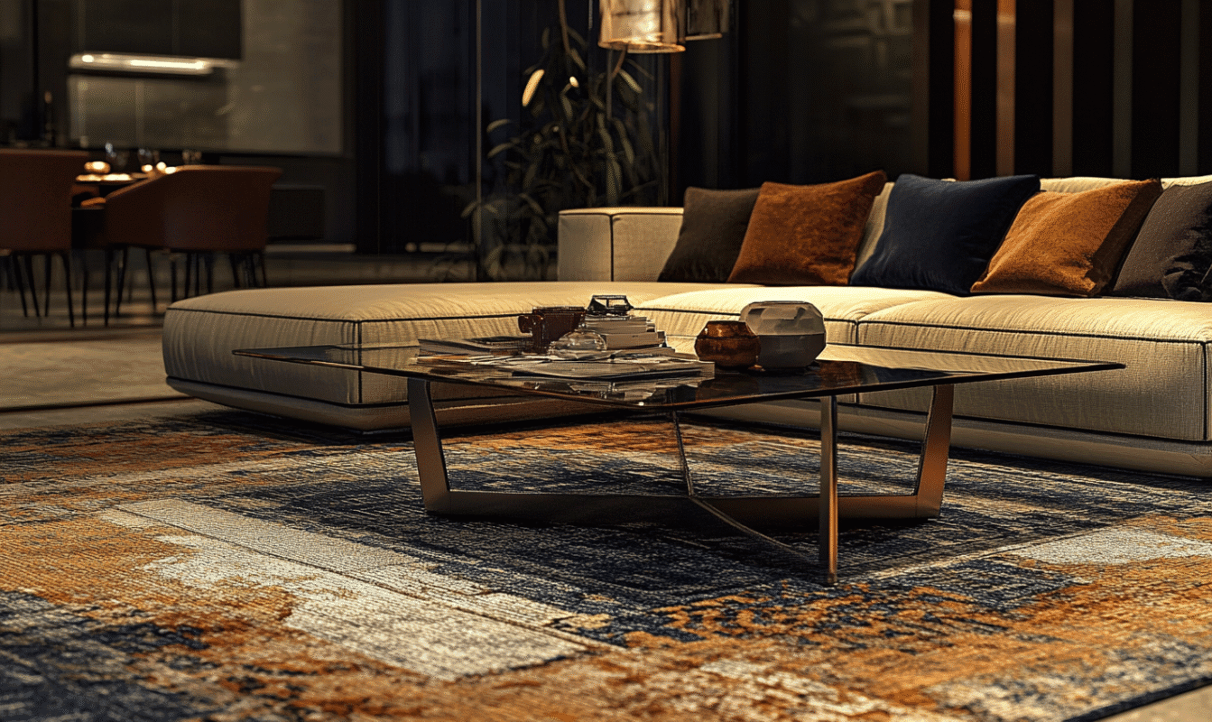 fluffy living room rug in a Dubai living room
