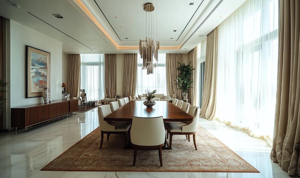 Custimised curtains for dining room