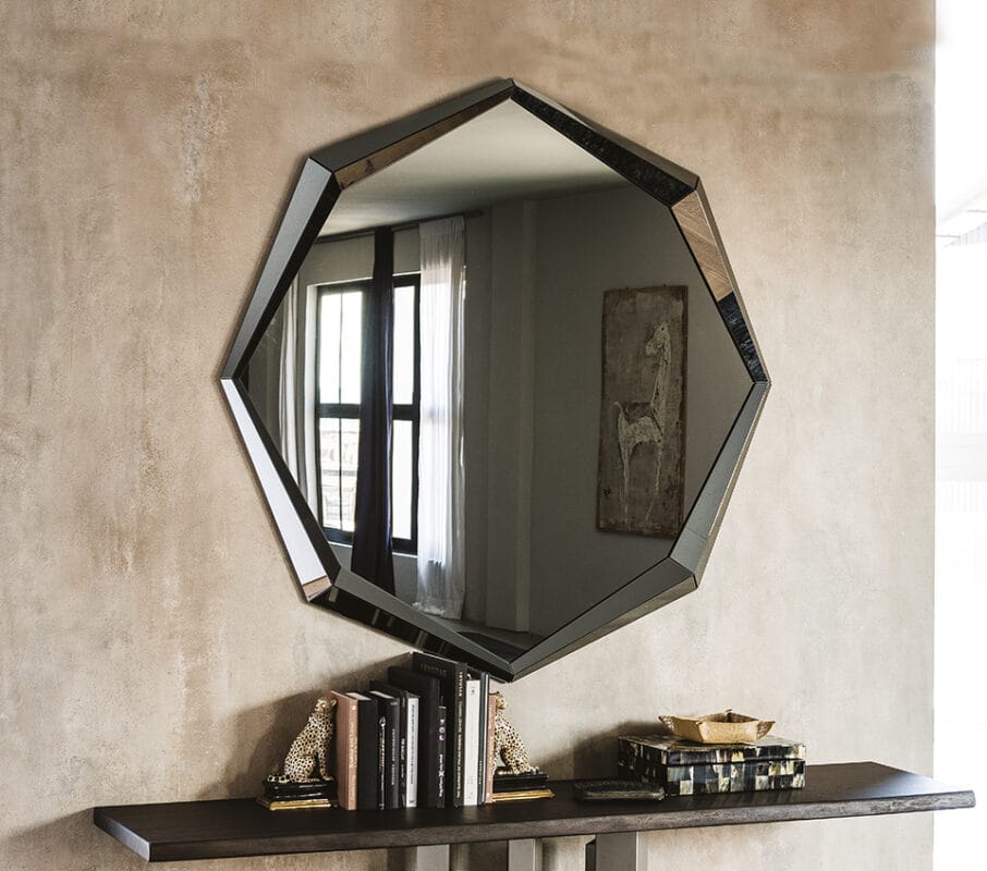 cattelan italia emerald mirror in a living room