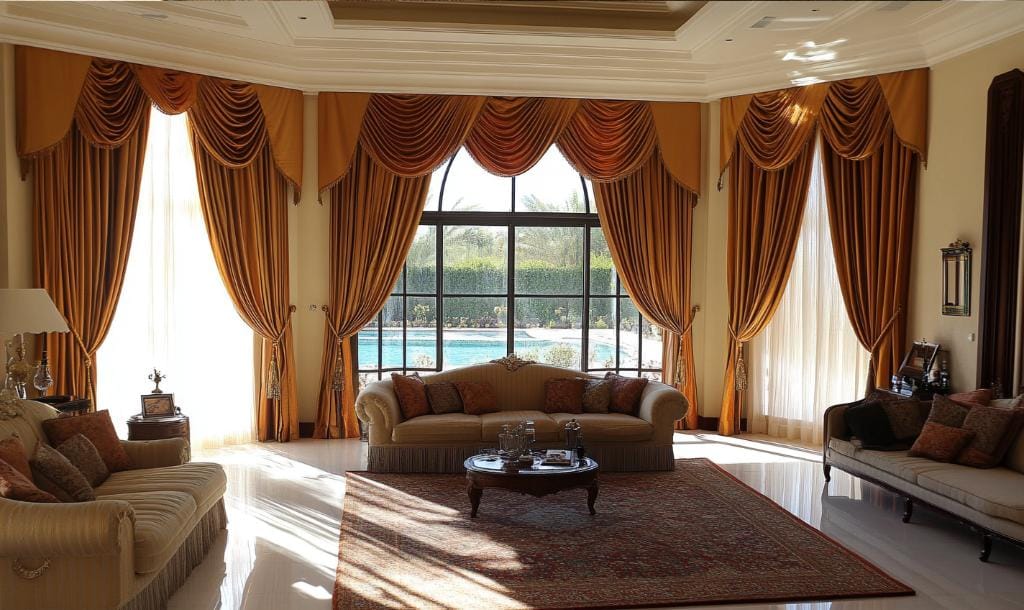 window curtain design with flow