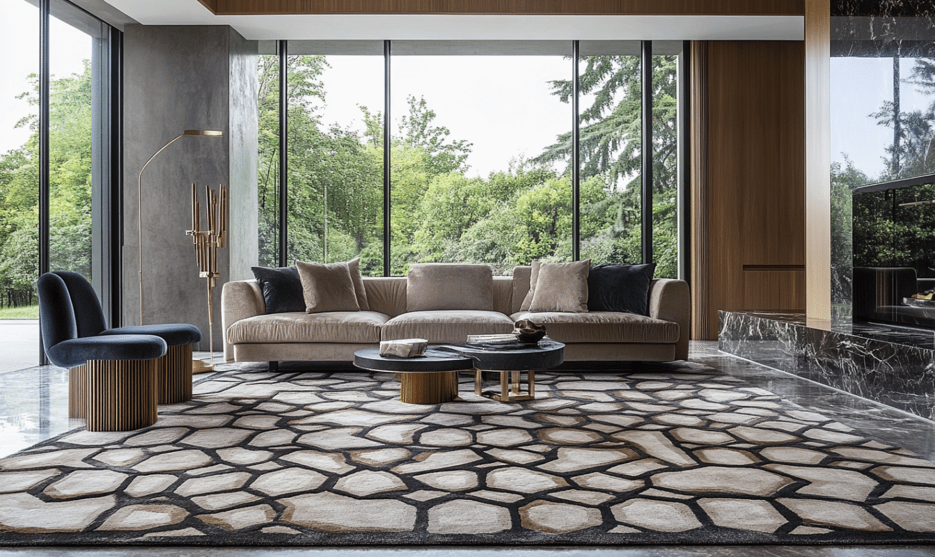 Decorative living room rugs