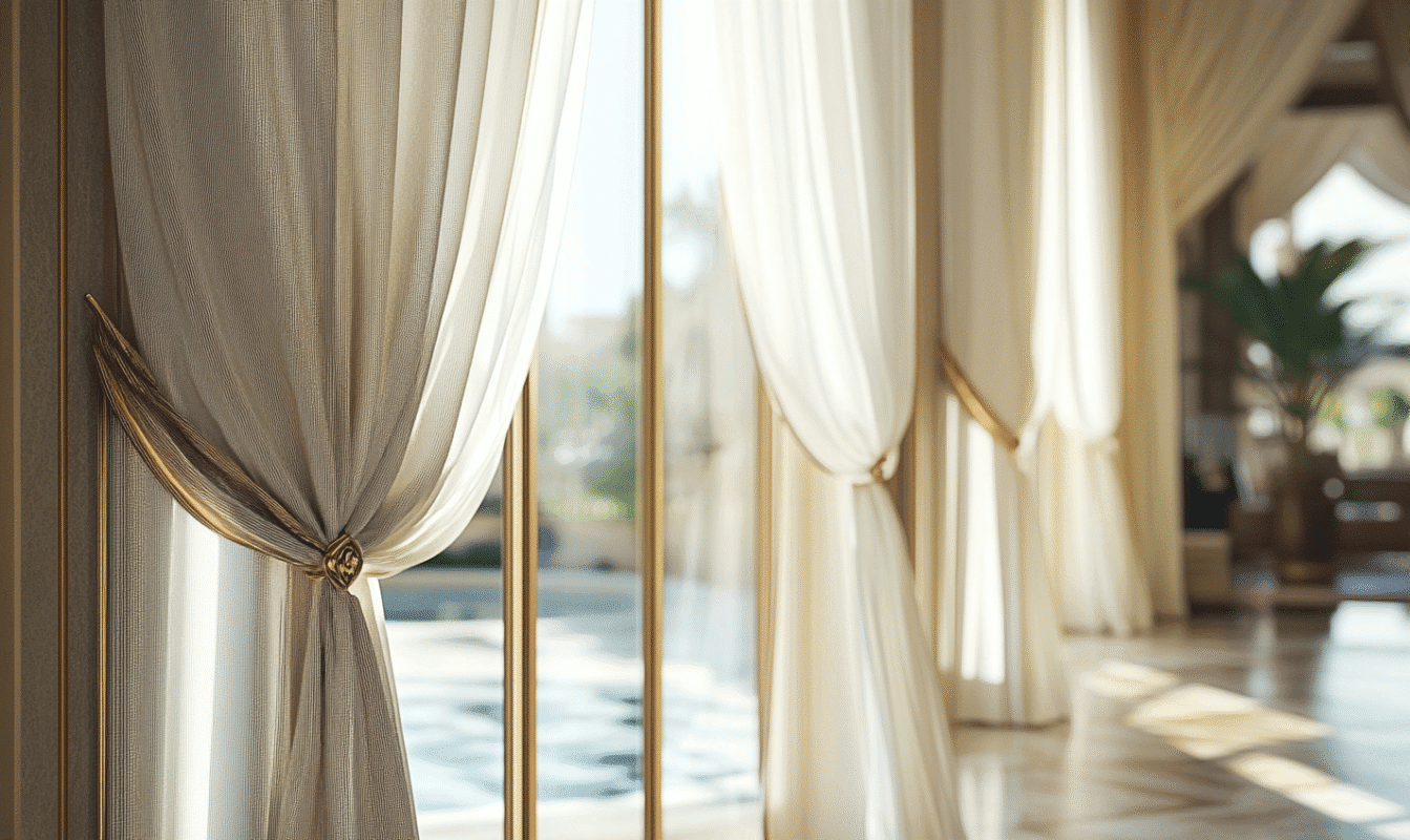 Brass rods for hanging luxury curtains