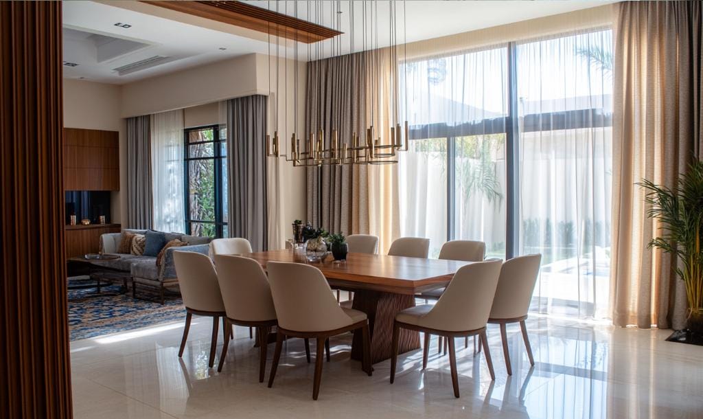 Matching curtains for dining room
