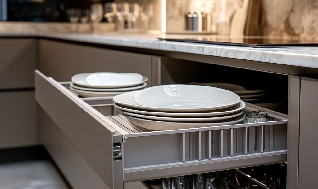 modern kitchen cabinet design in Dubai