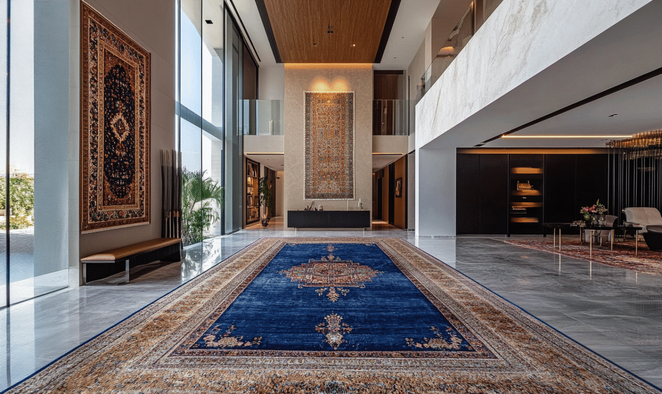 Buy blue persian rug runner