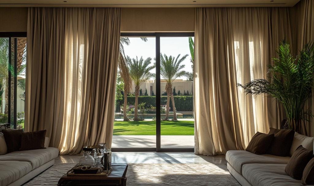 A linen roman curtains