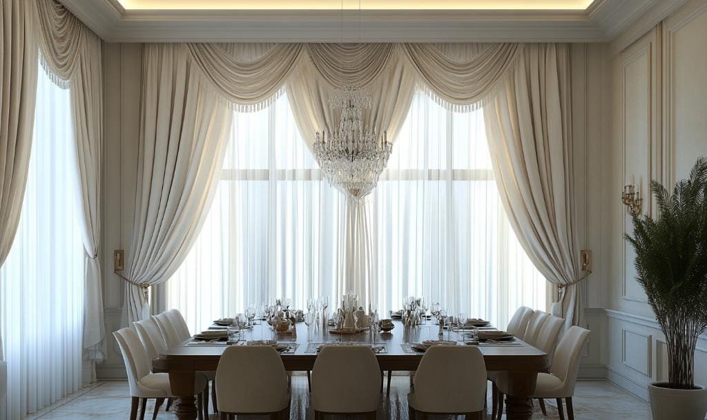 Latest white curtains living room