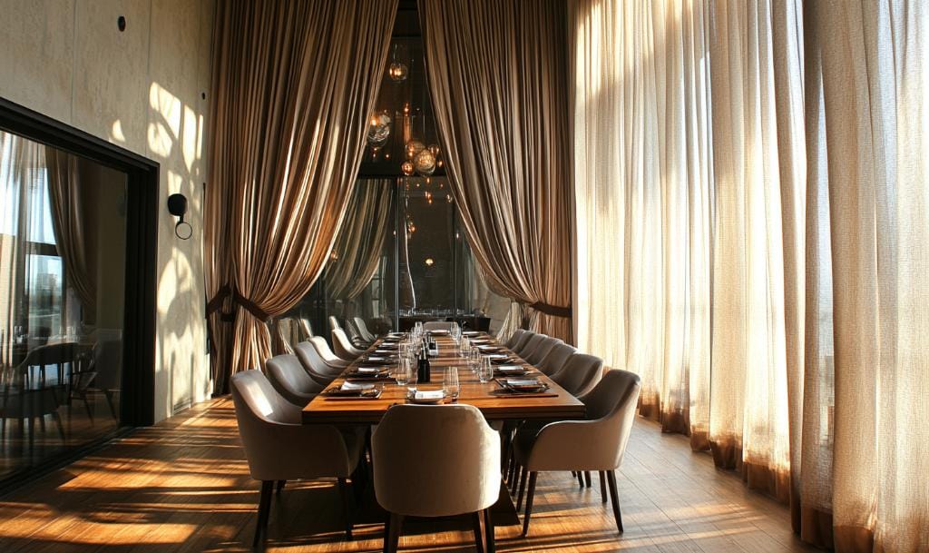 Designer curtains for dining room
