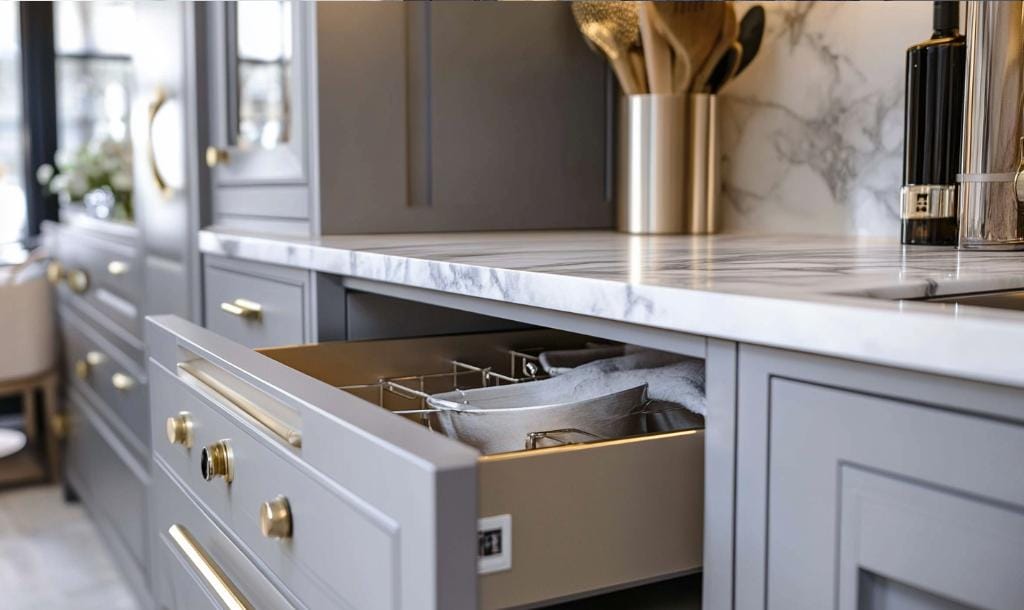 wood kitchen cabinets in modern kitchen