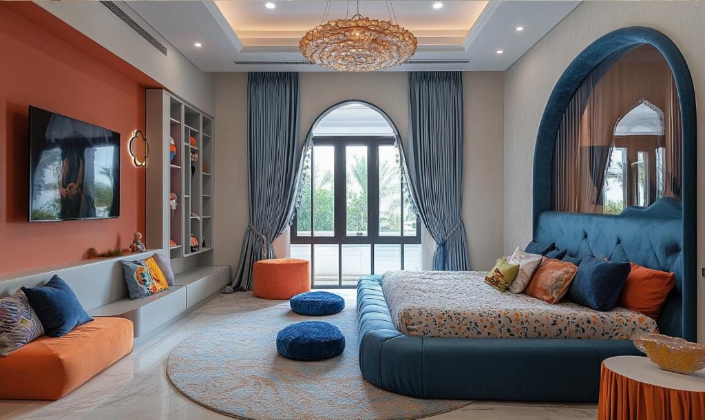 Modern kids room curtains in Dubai