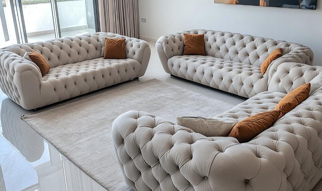 Modern upholstery fabric for designer sofas