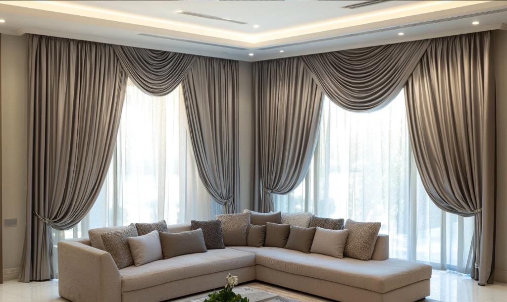 Modern roman curtains in Dubai