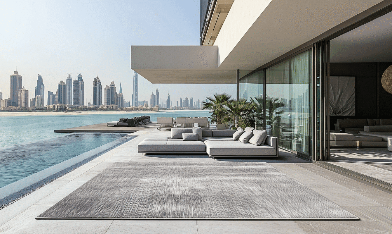 grey outdoor rug​ in Dubai