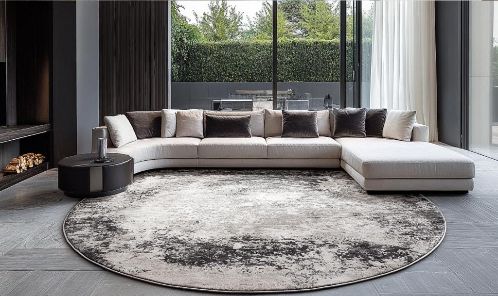 150cm round rug​ in living room