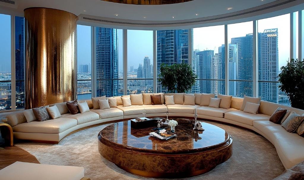 Fine upholstery meaning in a Dubai living room
