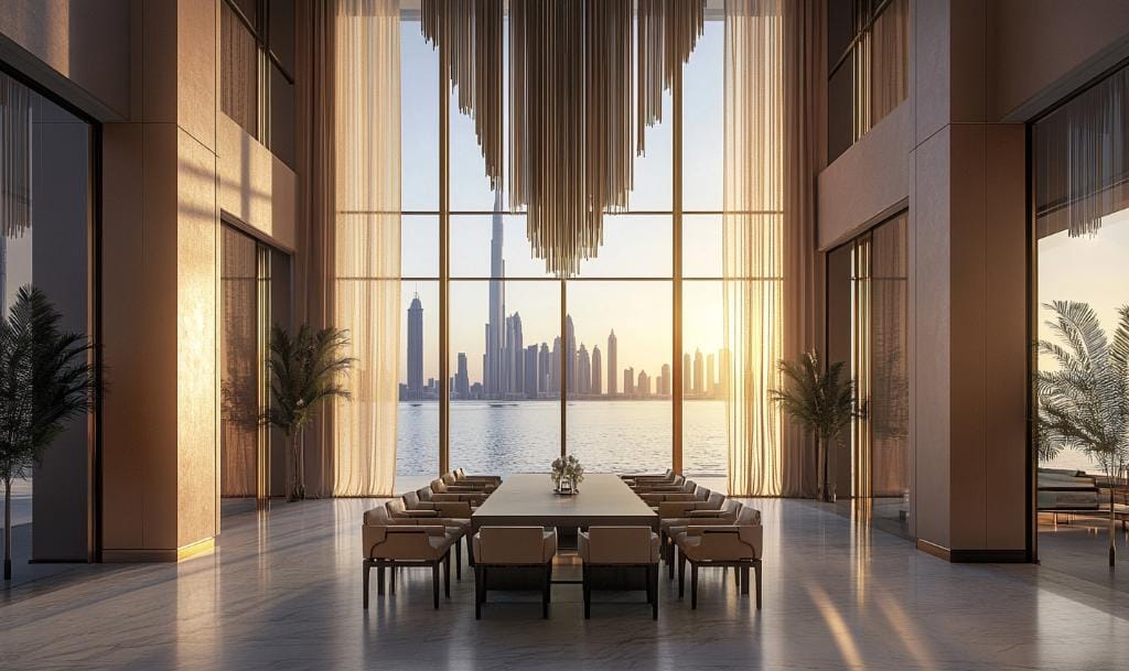 Silk curtains for dining room in Dubai