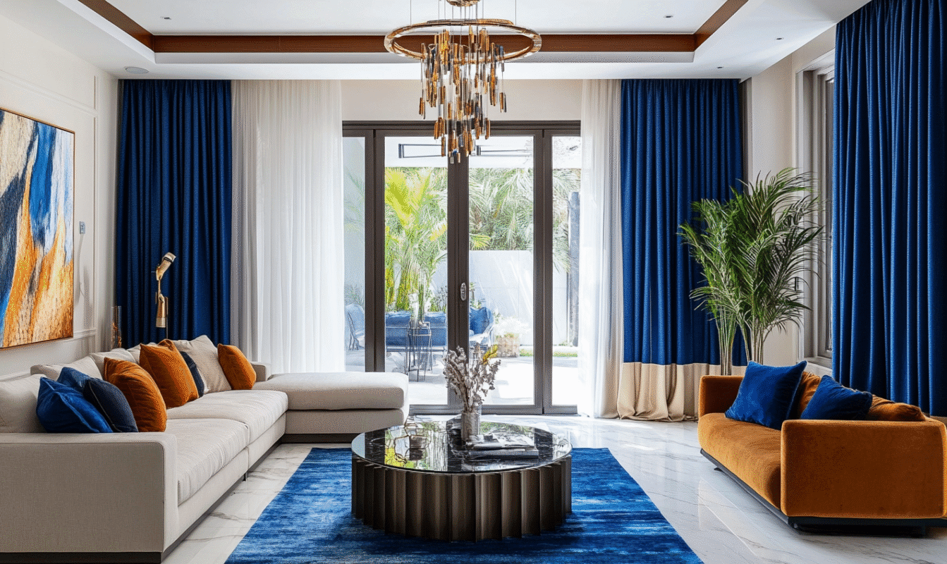 Statement living room curtain ideas