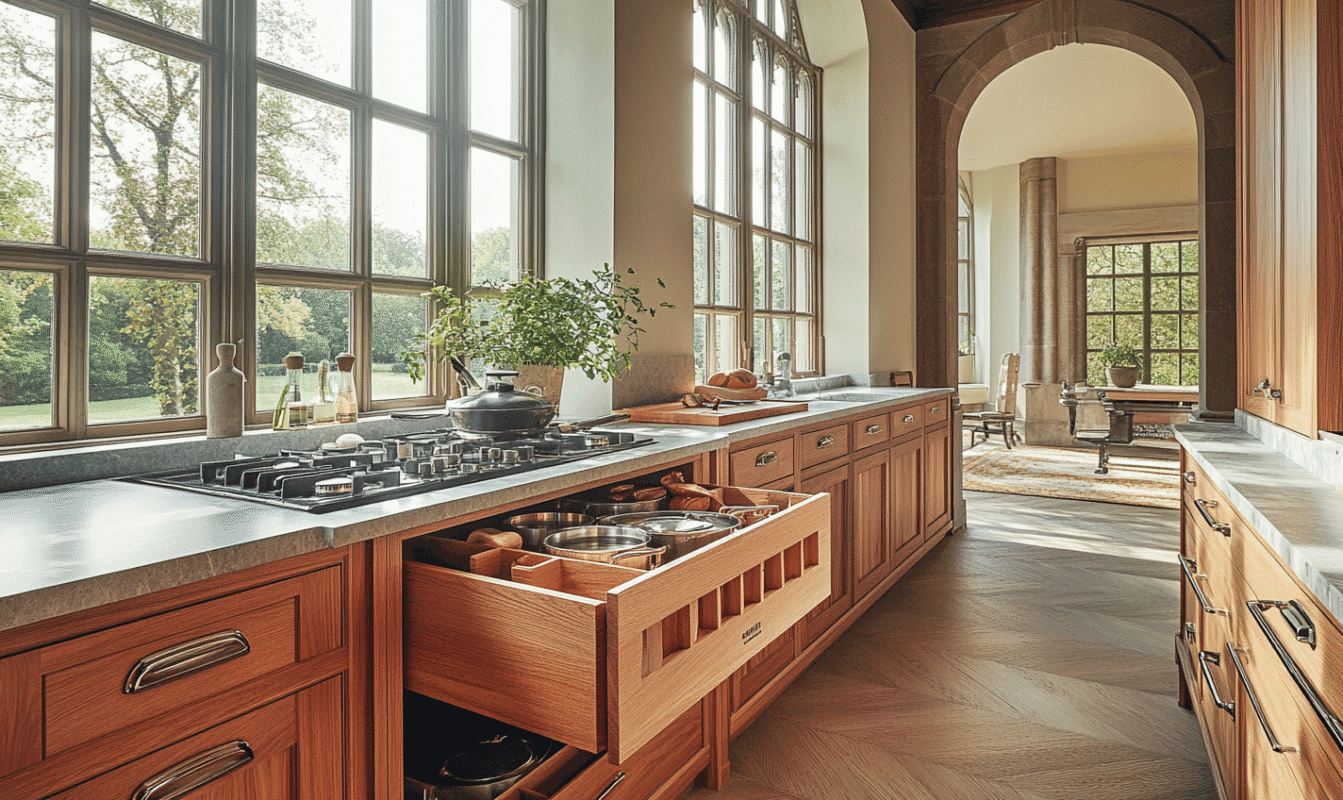 Timber bespoke kitchen doors