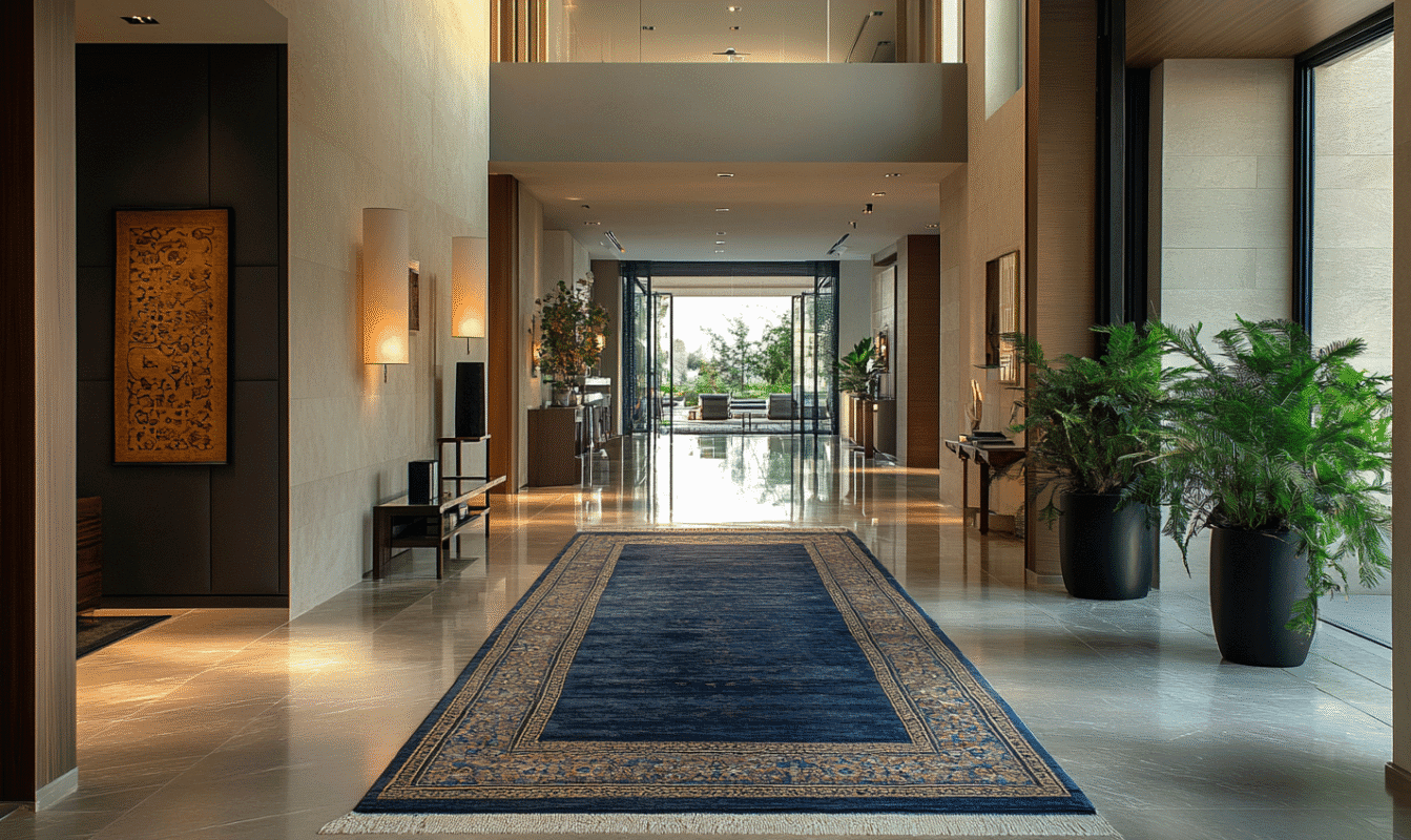 Bespoke blue persian rug