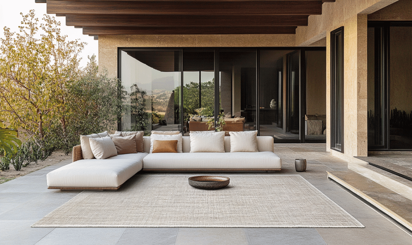 large outdoor rug​ in daytime