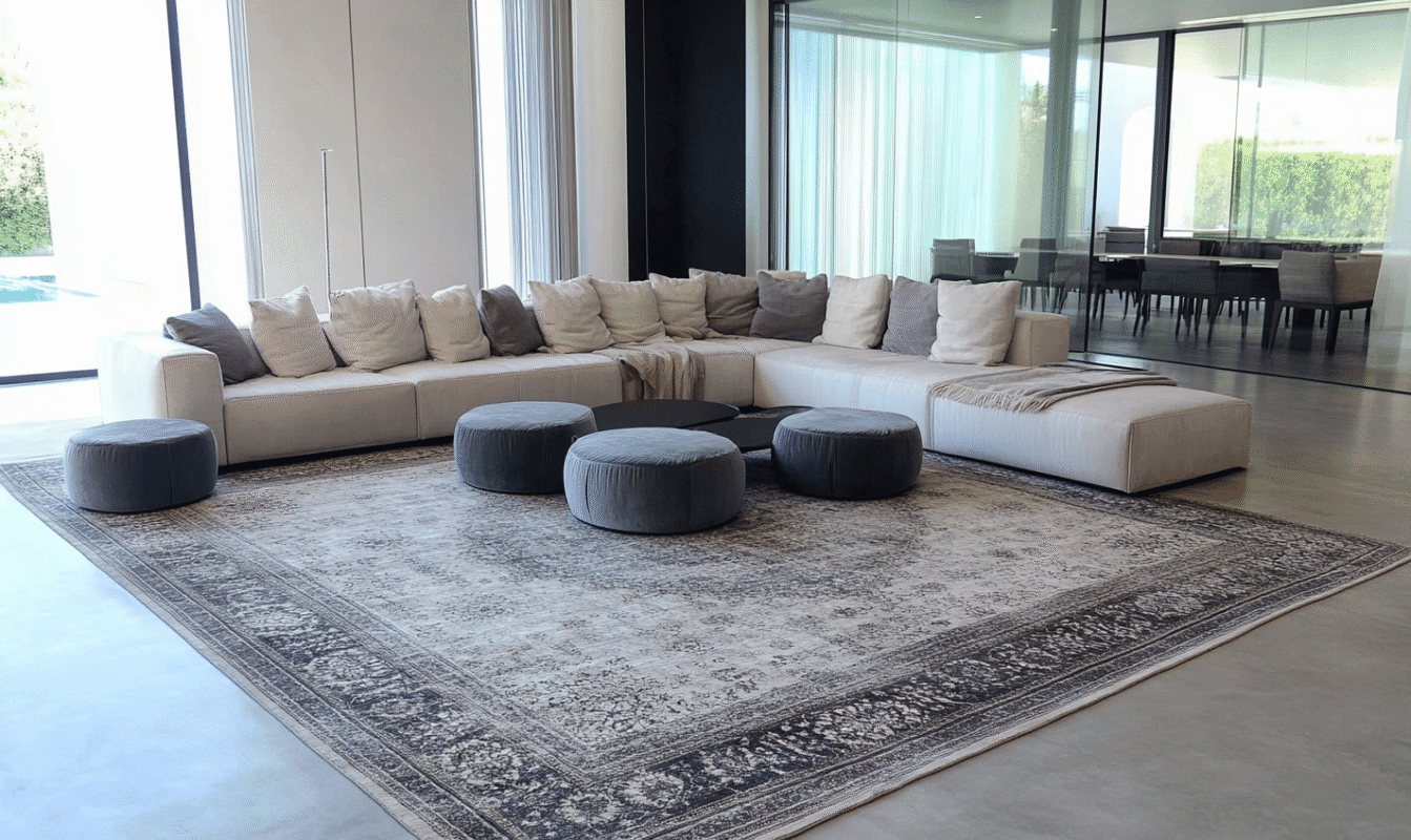 antique hand knotted persian rugs​ in living room