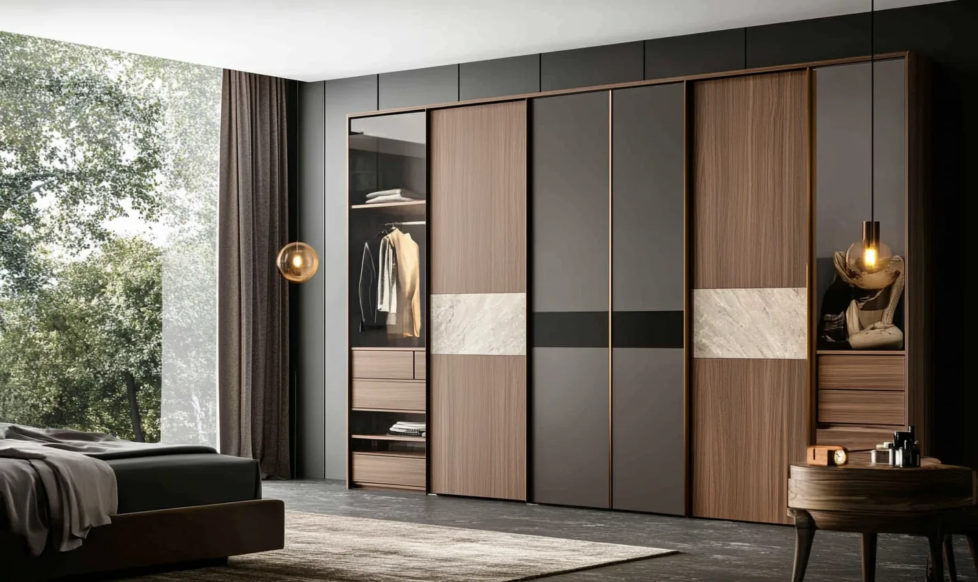 Modern wardrobe furniture in Mauritius bedroom