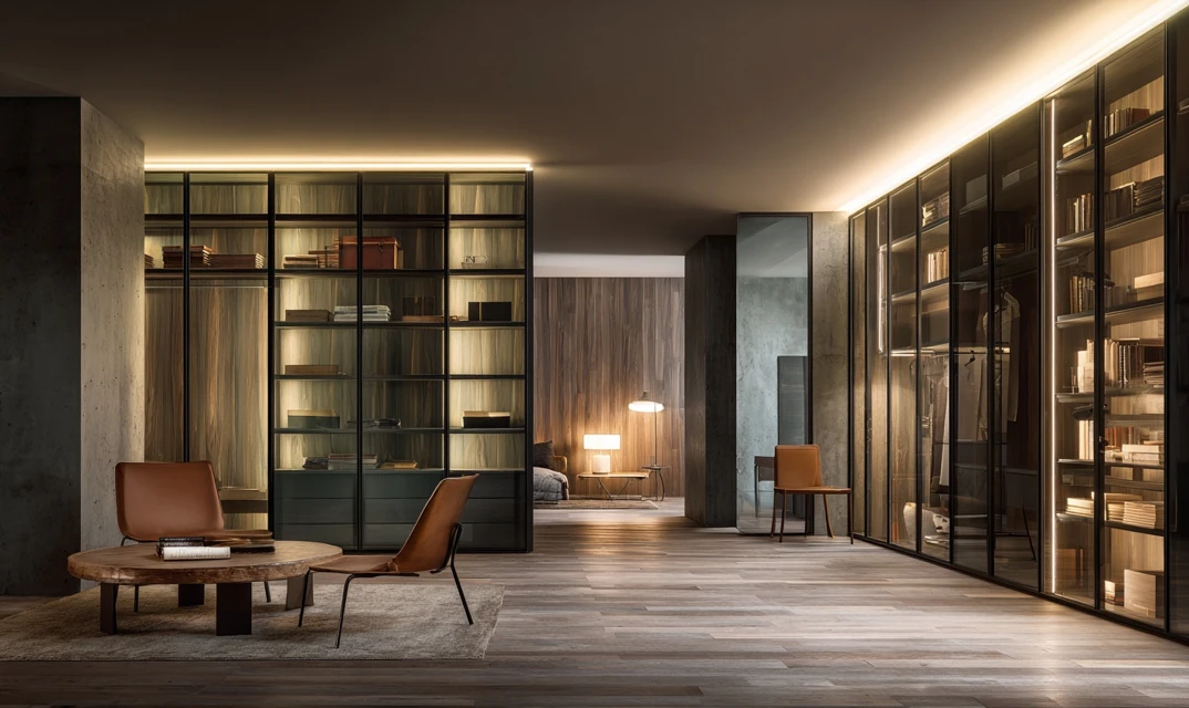 room divider wooden wardrobe