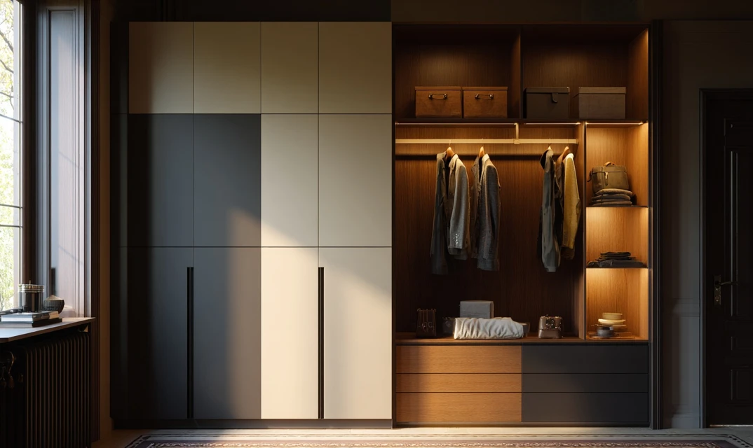 dual toned fitted wardrobe