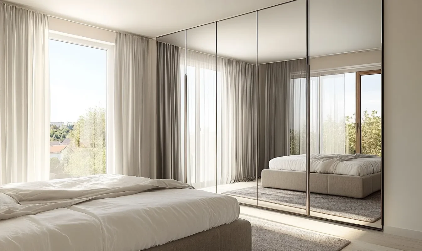 mirrored wardrobe design