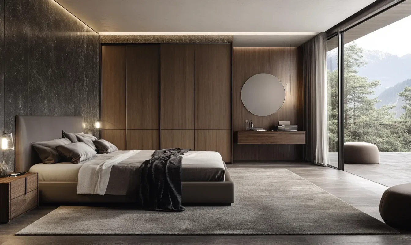 built in wardrobe design with sliding doors