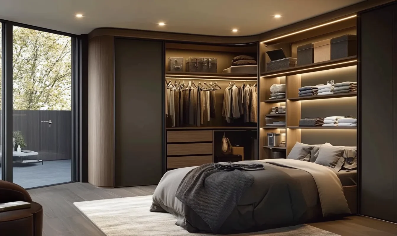 corner wardrobe design