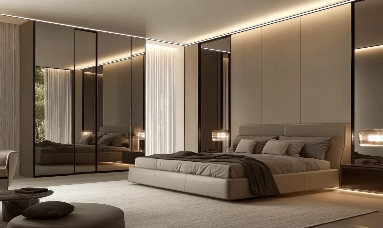 mirrored wardrobe doors