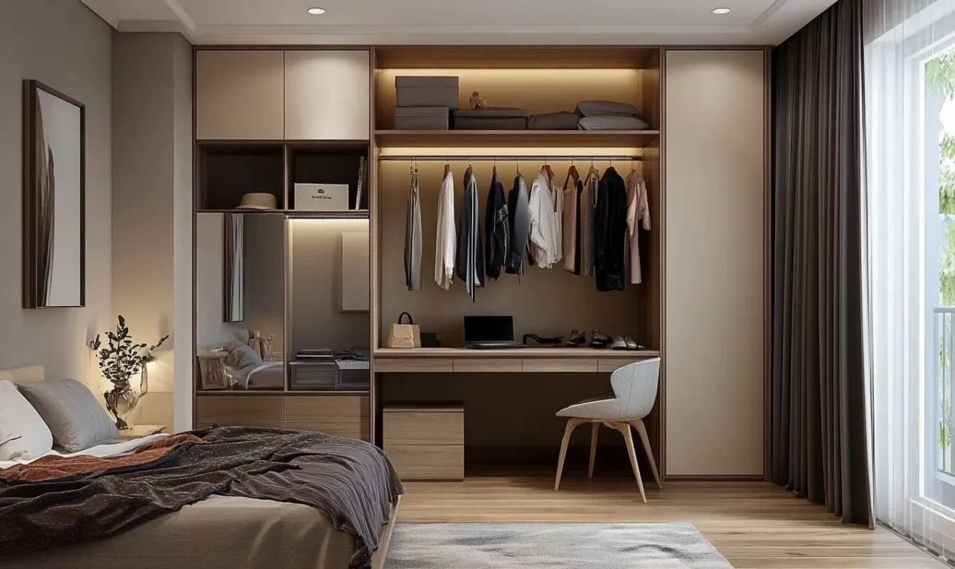 wardrobe designs for compact bedrooms