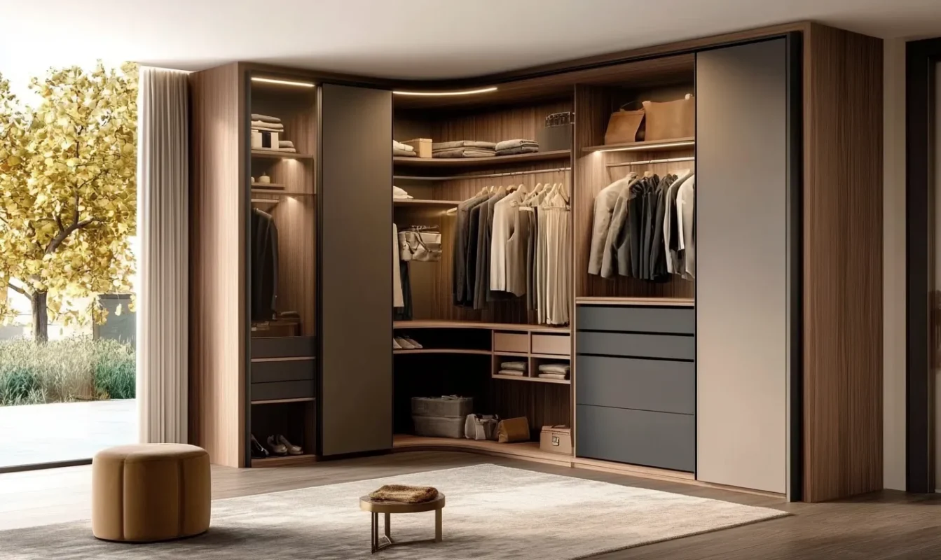 corner wardrobe designs