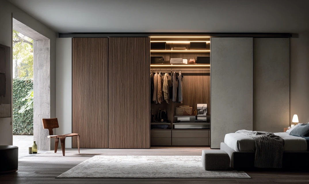 fitted wardrobe with sliding doors