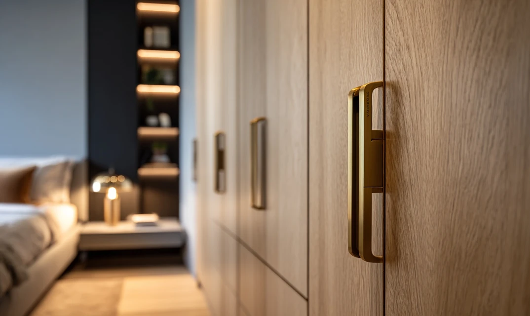 Hardware for wooden wardrobes