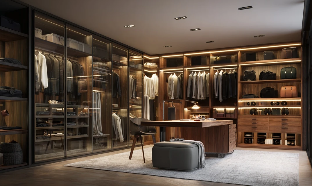 multifunctional walk in wardrobe