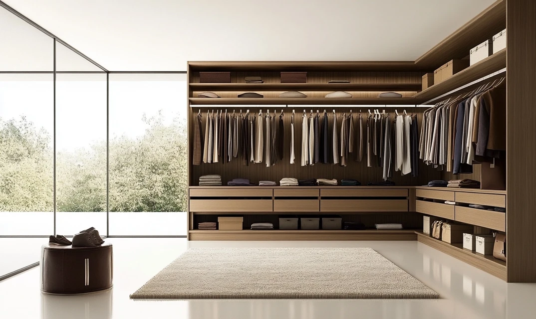 seasonal storage configurations in bedroom wardrobe
