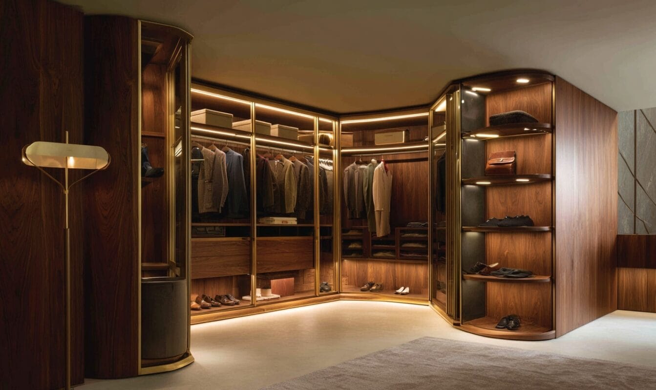 sophisticated fitted wardrobe corner solutions