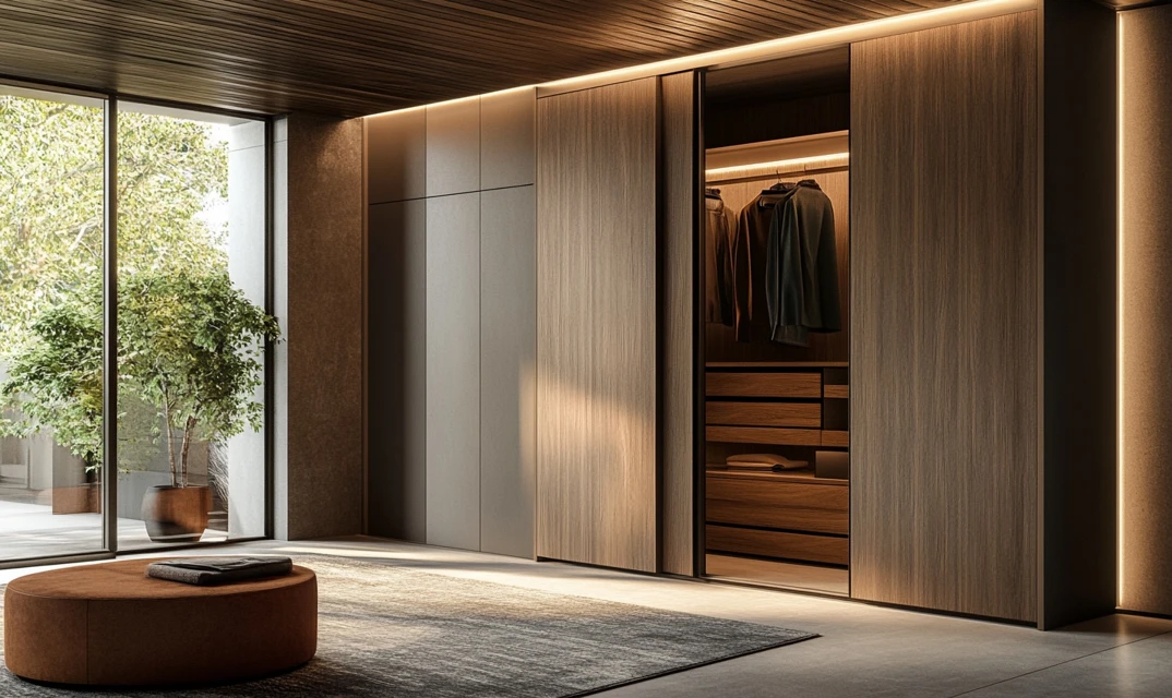sustainable materials in bedroom wardrobe designs