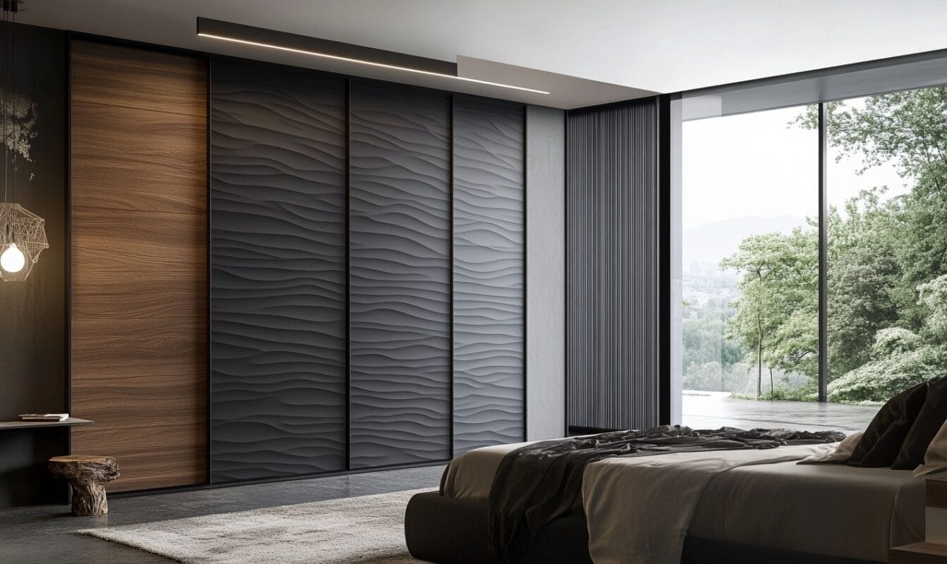 textured door wardrobe design