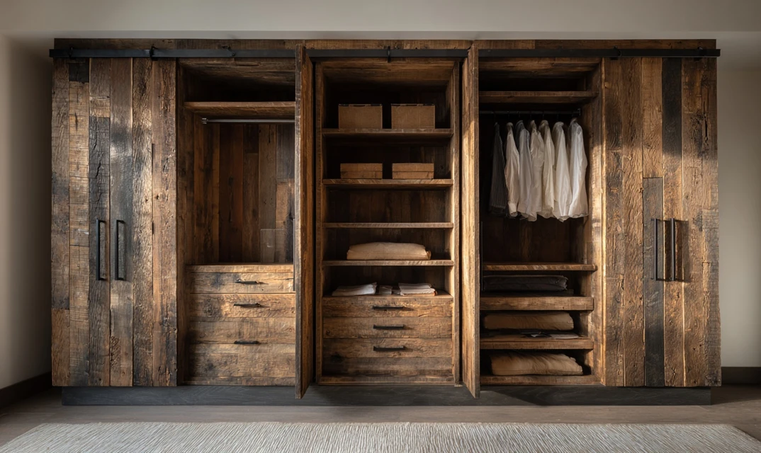 vintage wooden wardrobe design