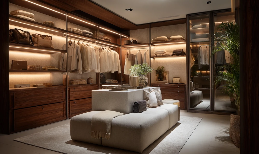 walk in water with seating area