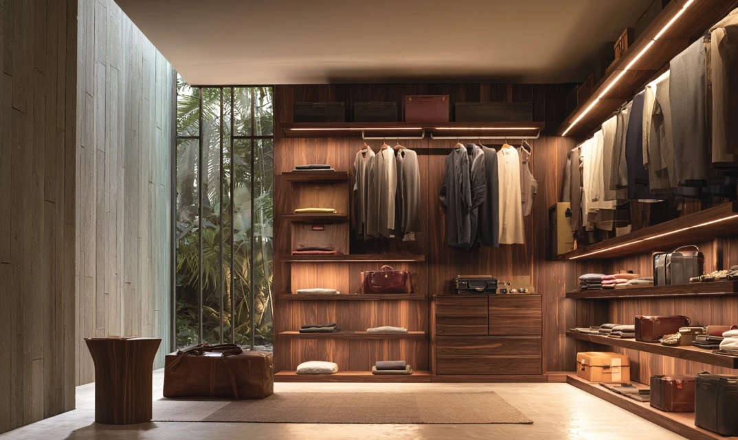 wall mounted wooden wardrobe design