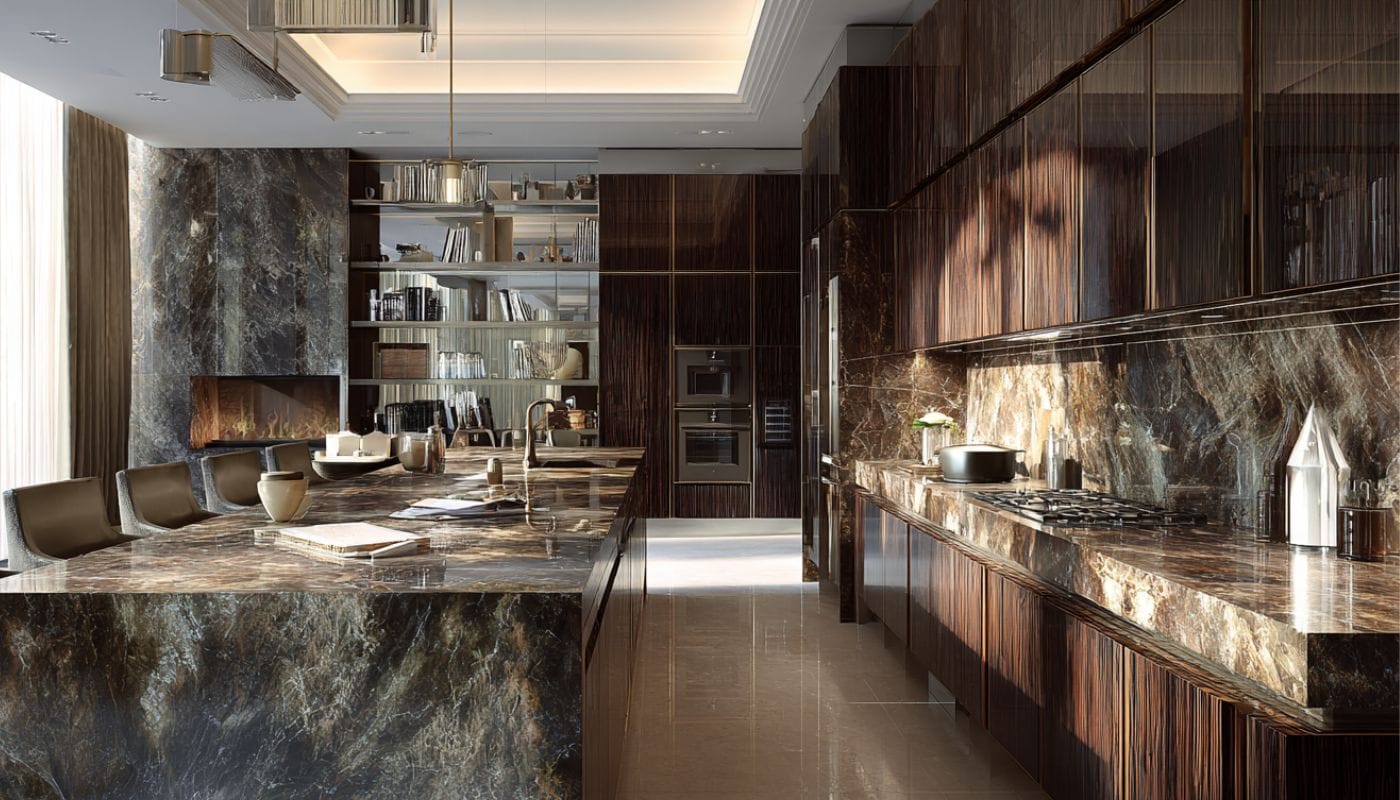 Modern kitchen with wooden joinery